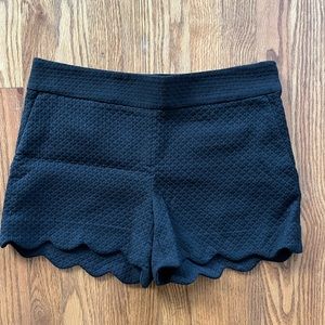 LOFT black scalloped riviera shorts